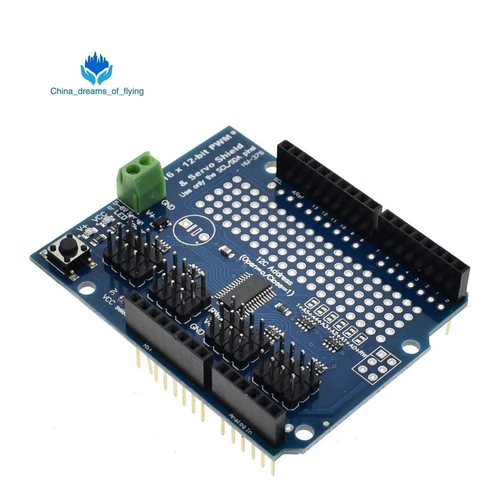 ShengYang 1 шт. мотор/шаговый/сервопривод/робот щит для Arduino I2C v2 Kit w/ PWM драйвер