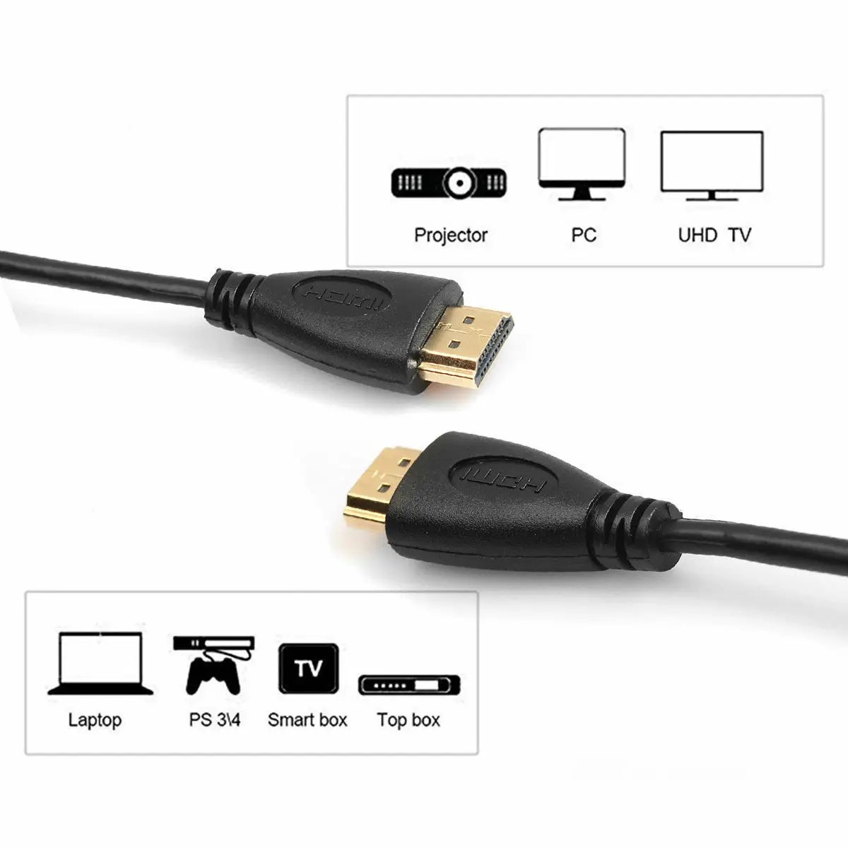 قسط HDMI كابل v2.0 الذهب عالية السرعة HDTV UltraHD HD 2160 p 4 K 3D 0.5 M إلى 5 M