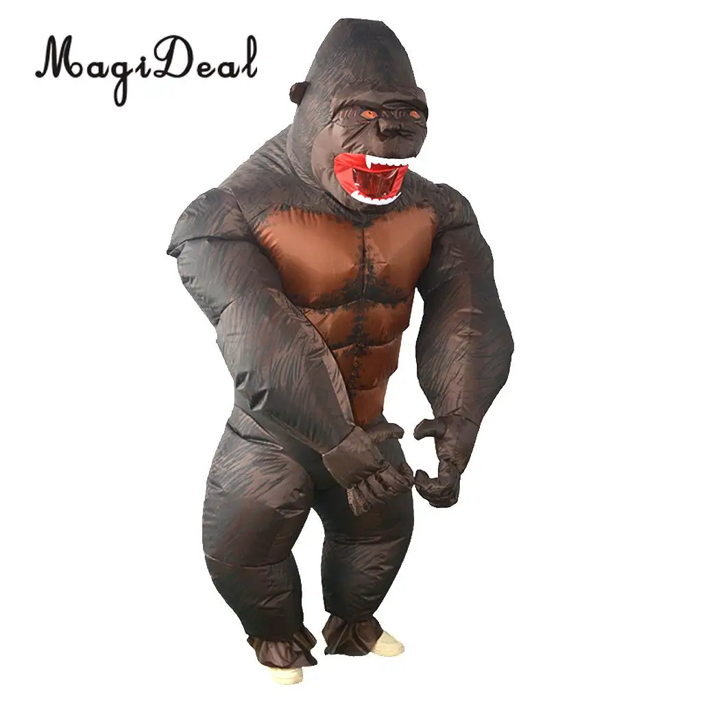 

MagiDeal Funny Inflatable Gorilla Costume Masquerade Cosplay Party Fancy Dress Suit for Halloween Cosplay Party
