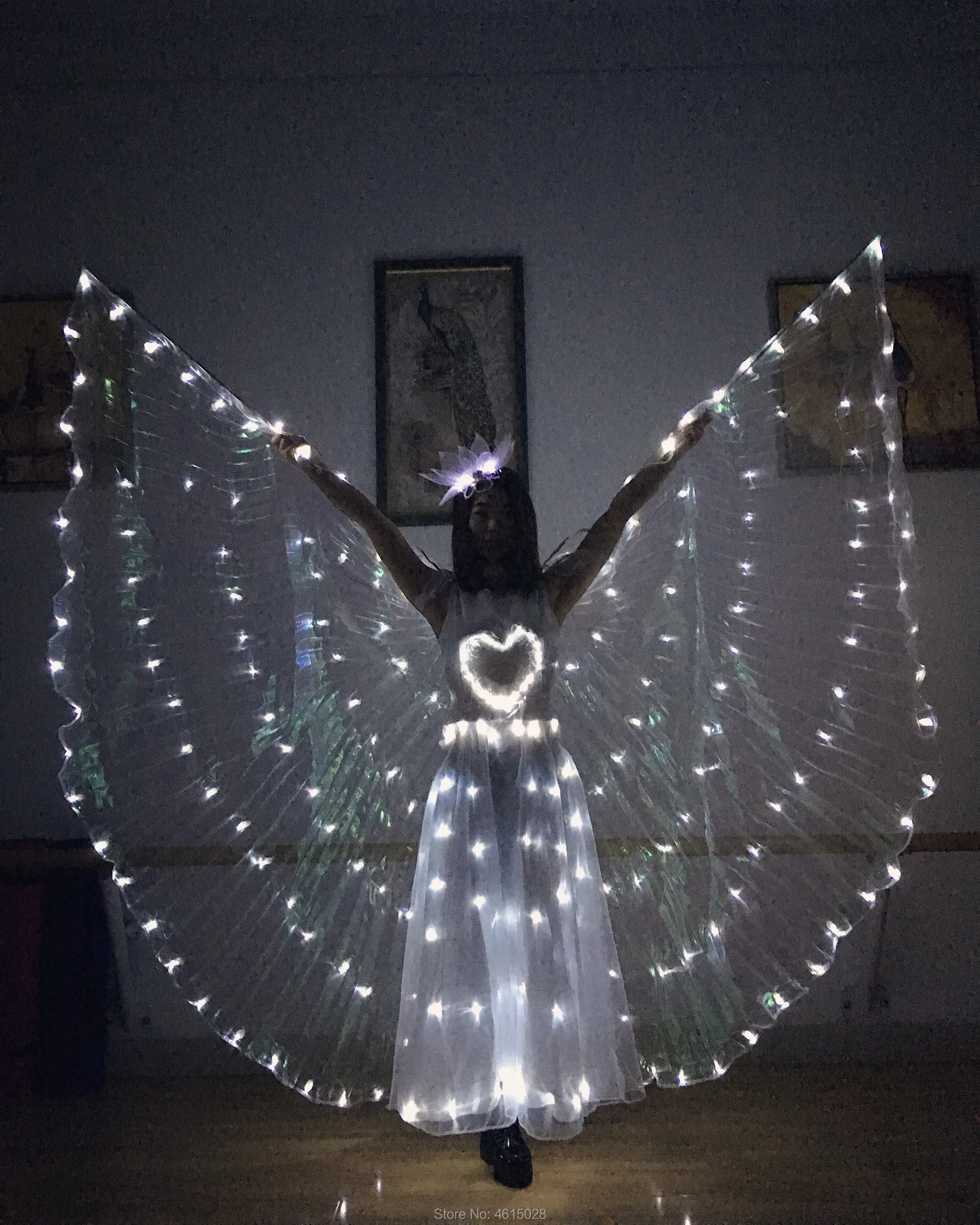 Adult Child Belly Dance LED Isis Wings Festival Party Cosplay LED Wings Costume