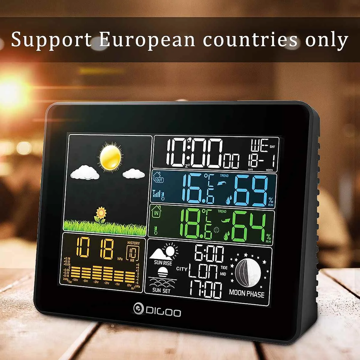 Digoo DG TH8868 Forecast Sensor Clock Wireless Weather Station