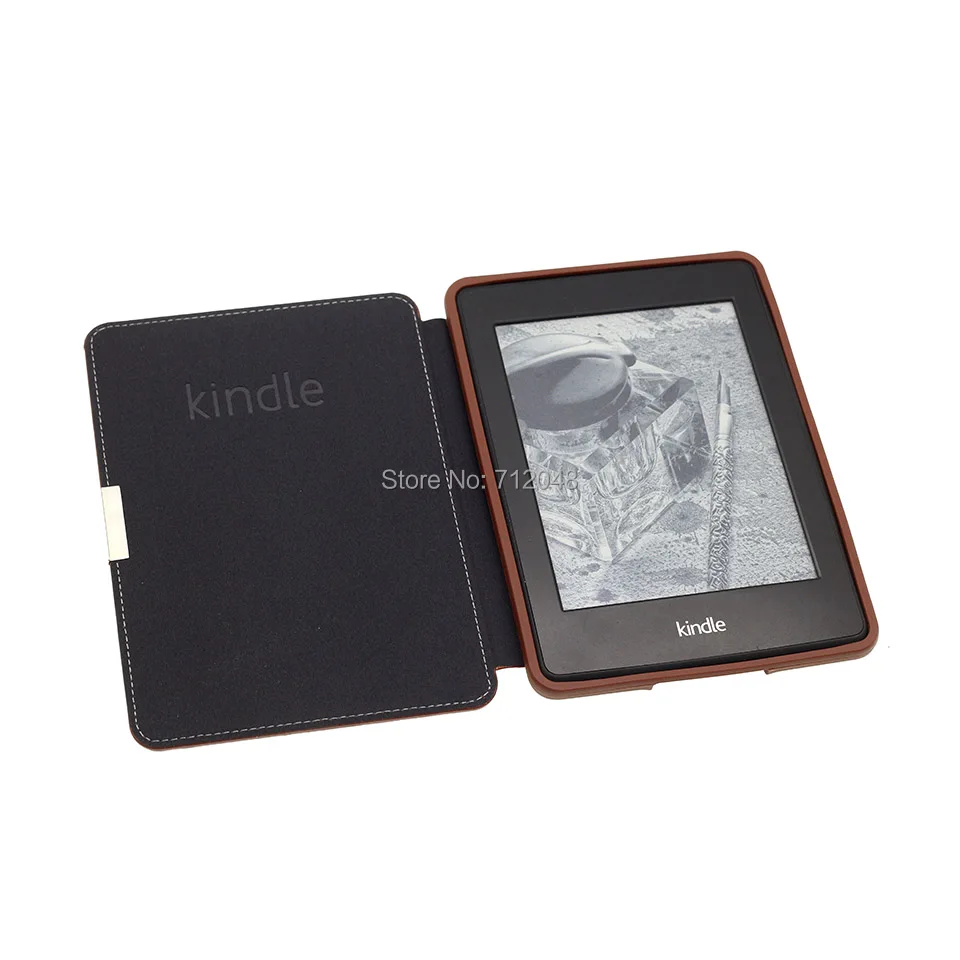 Из искусственной кожи чехол для Amazon Kindle Paperwhite 1/2/3 для чтения электронных книг с Автоматическое включение/off Функция подарок Экран протектор