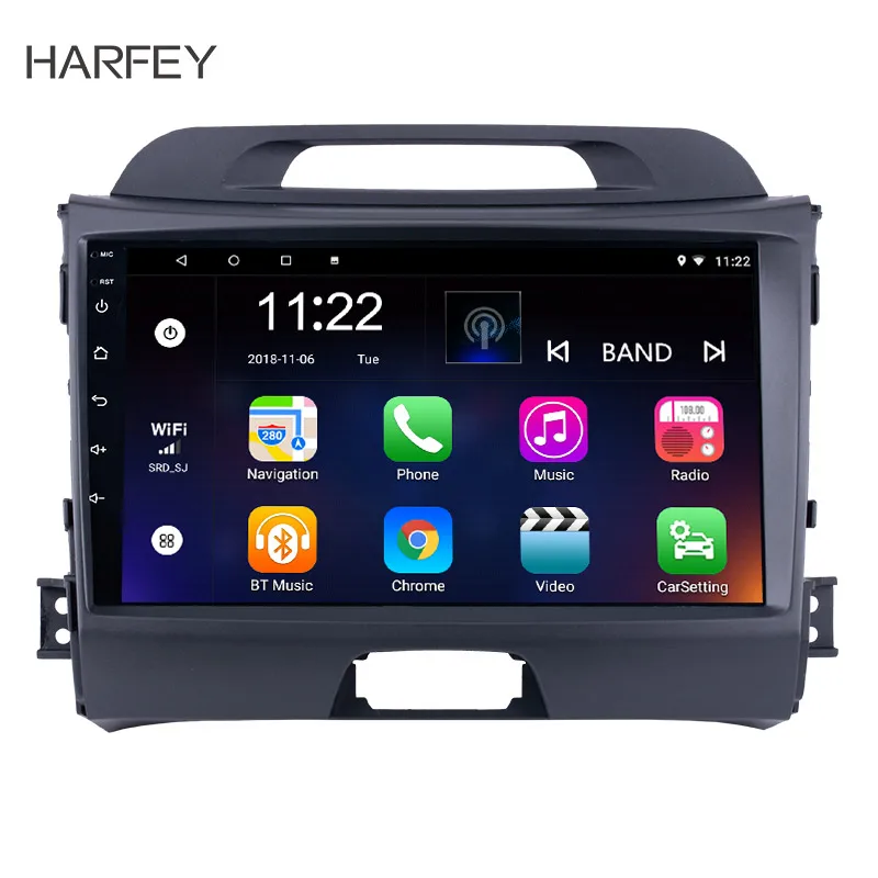 

Harfey 9" HD Touchscreen Car Radio for 2010-2015 KIA Sportage Android 8.1 with WIFI GPS Navi Audio system Steering Wheel Control