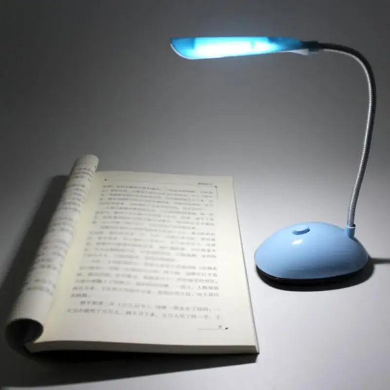 

Mini Eye Protection Flicker-Free Study Readig Flexible 4 LEDs Bedroom Desk Lamp Table Light High Lumen Battery Powered