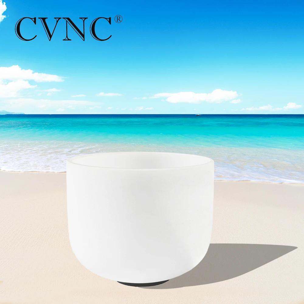 

CVNC 10" Note D Navel Chakra Frosted Quartz Crystal Singing Bowl