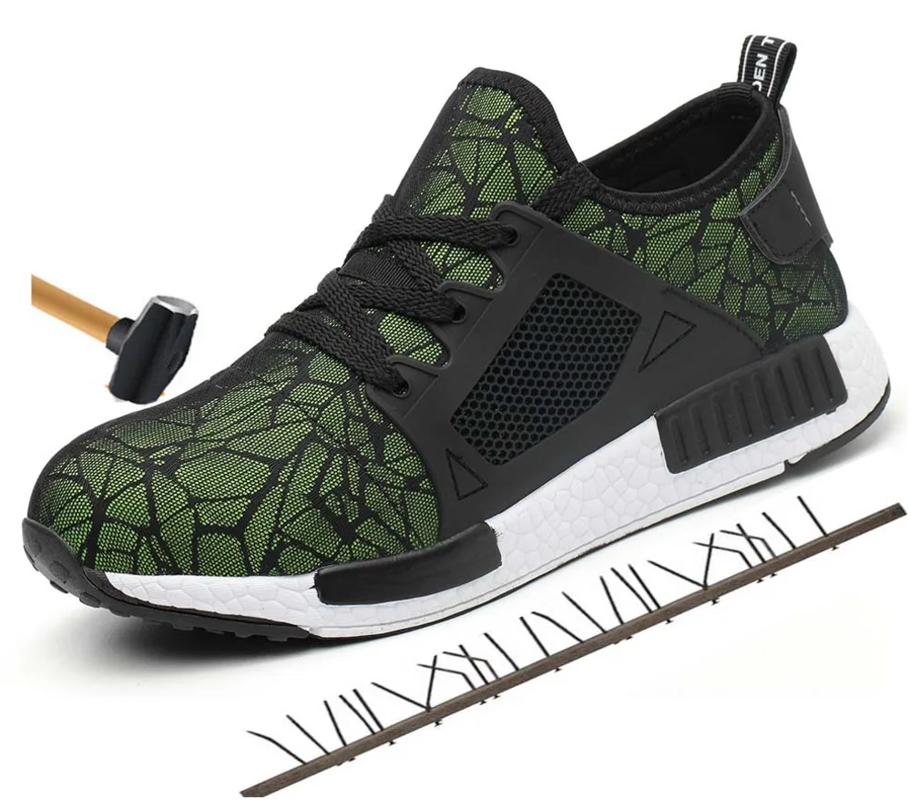 

Work safety shoes Steel toe for Men/women,summer non-slip men's shoes,Breathable Steel Mid Sole Puncture Proof Work Boots Shoes