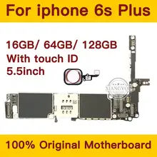 16 Гб/64 Гб/128 ГБ для iphone 6s плюс материнская плата с сенсорным ID разблокирован для iphone 6s плюс логические платы с IOS