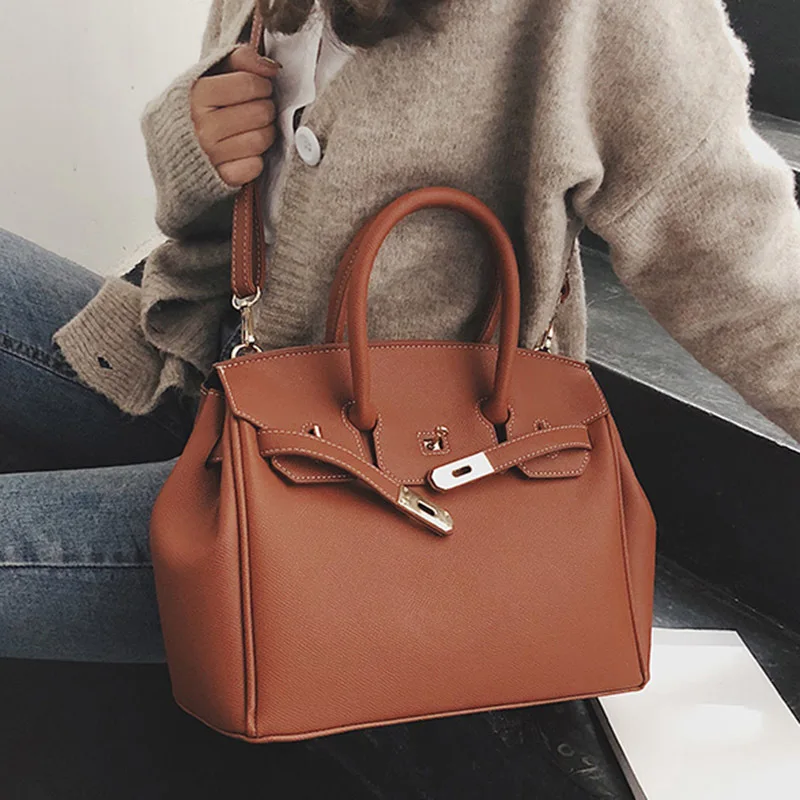 

[Super Seabob] 2019 Spring Summer Woman High Quality Stylish Solid Color High Capacity PU Leather Soft Handbag All Match LI666