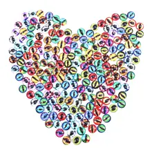 200 шт DIY мозаика стекло Сменный стеклянный дракон глаз многоцветные вставные кнопки кабошоны для изготовление браслетов