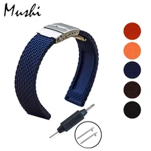 MS силиконовый ремешок для часов Diver, ремешок для часов, резиновый ремешок для часов с застежкой для часов 18 мм 20 мм 22 мм 24 мм ремешок для часов