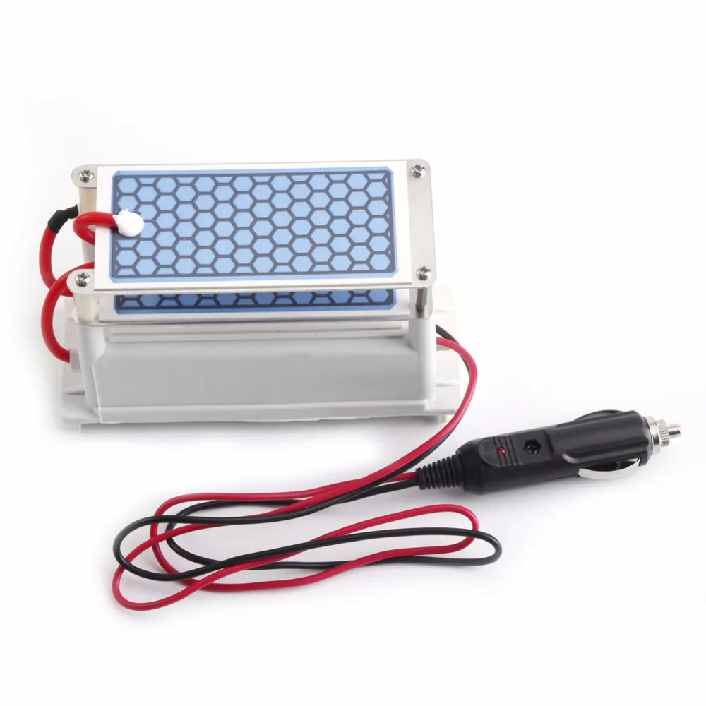 

New DC 12v 95W Car Portable Ozone Generator 10g Ozonizer Air Cleaner Car Purifier Ozone Ceramic Plate Air Sterilizer Filter