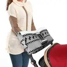 Зимняя Теплая Флисовая прогулочная коляска для малышей рукавицы для прогулок с коляской ветрозащитная коляска тележка муфта для рук перчатка с карманом уход за ребенком Мумия перчатки