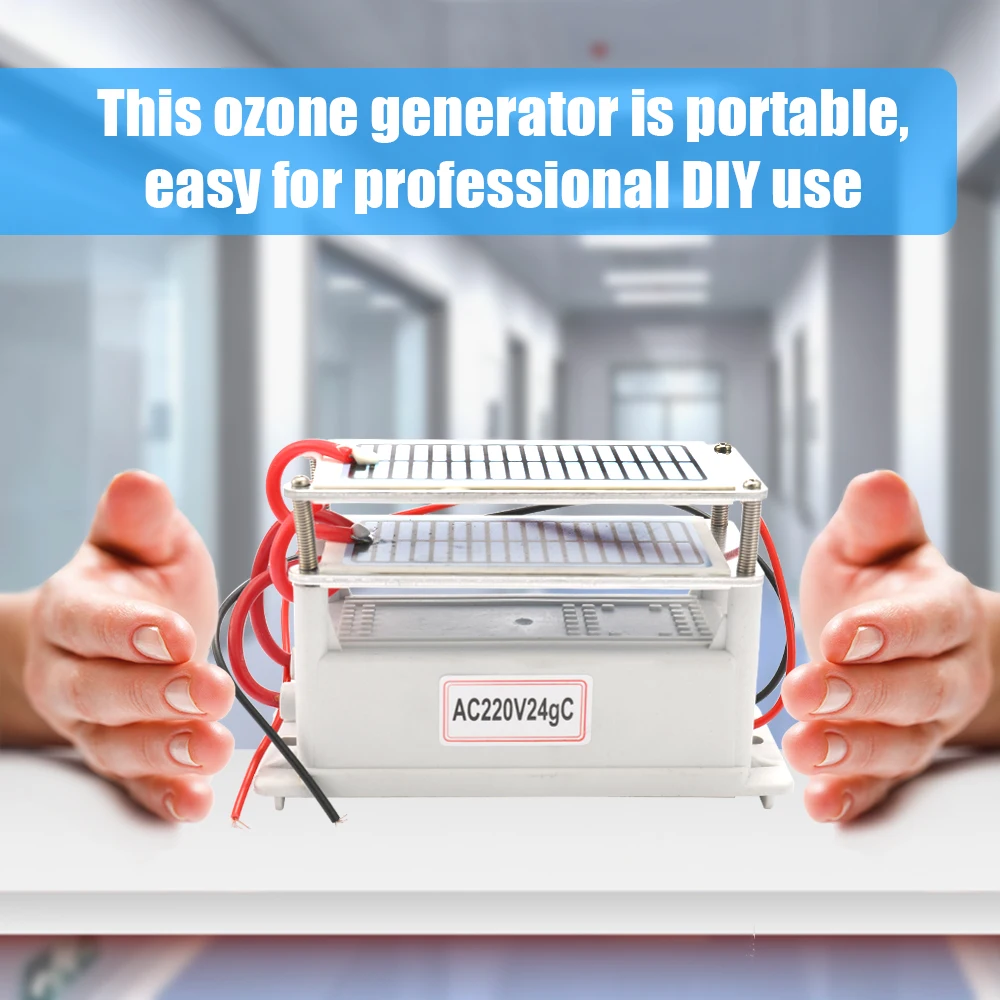 

Ozonator Air Water Purifier Ozonizer Ceramic Ozone Generator 220V 24g Long Life Two Ozone Tablets Integrated Plate