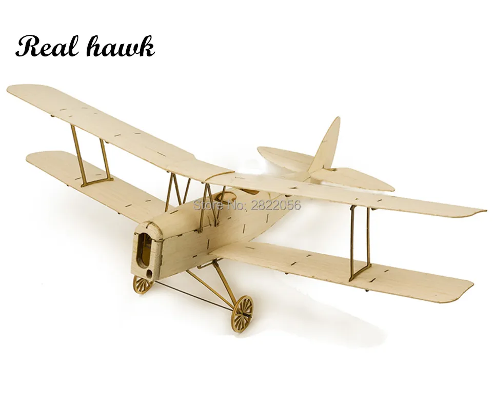 RC Plane Laser Cut Balsa Wood Airplane Micro Tiger Moth DH 82 Frame without Cover Wingspan 400mm Balsa Wood Model Building Kit