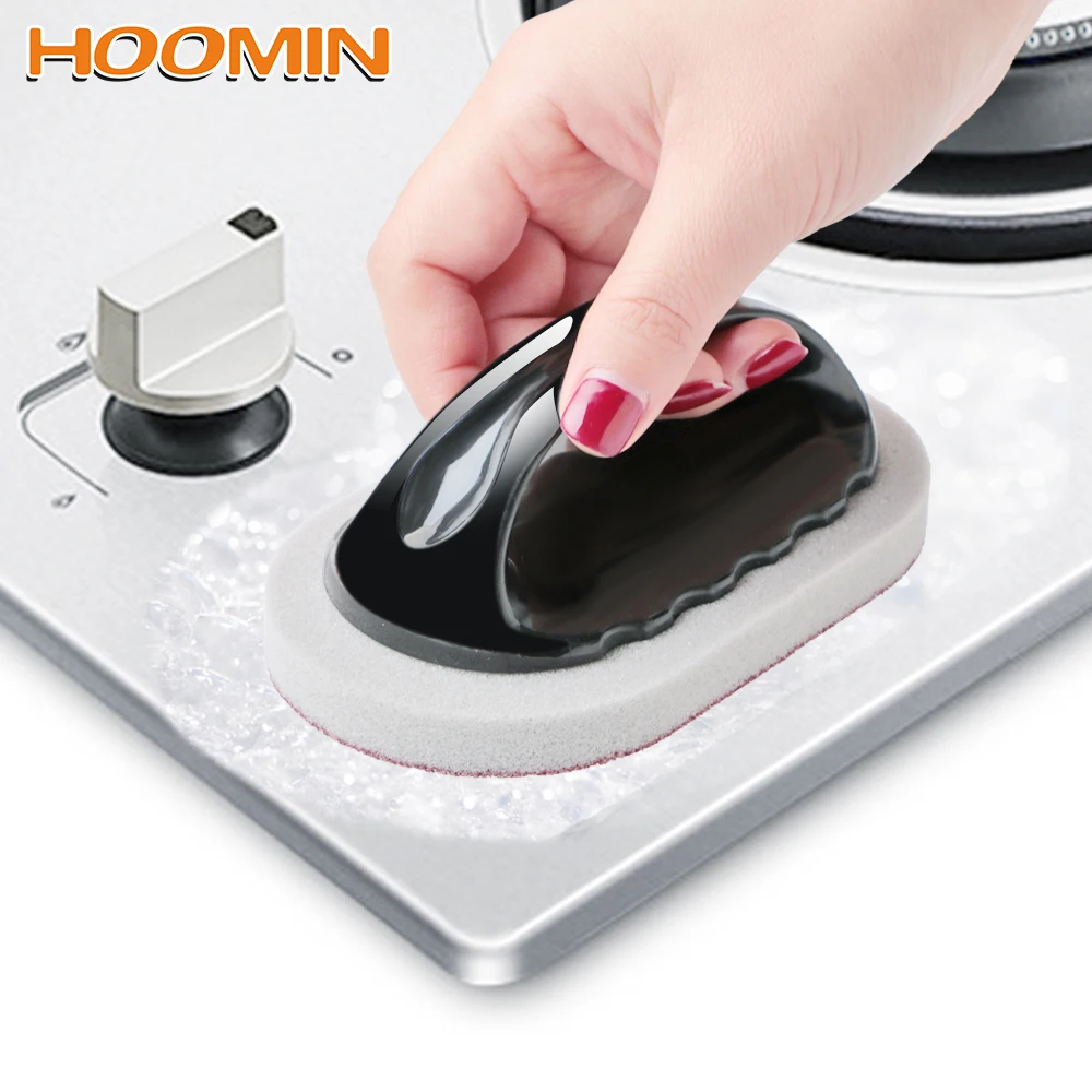

Bowl Pot Brush with Handle Magic Sponge Diamond Sand Strong Decontamination Bath Tiles Sponge Kitchen Clean Tools