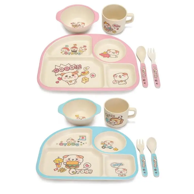 

Cute Baby Plate Dish Cup Bowl Tableware Set Children Training Dinnerware Children Tableware Dishes Dinnerware Creative Gift baby