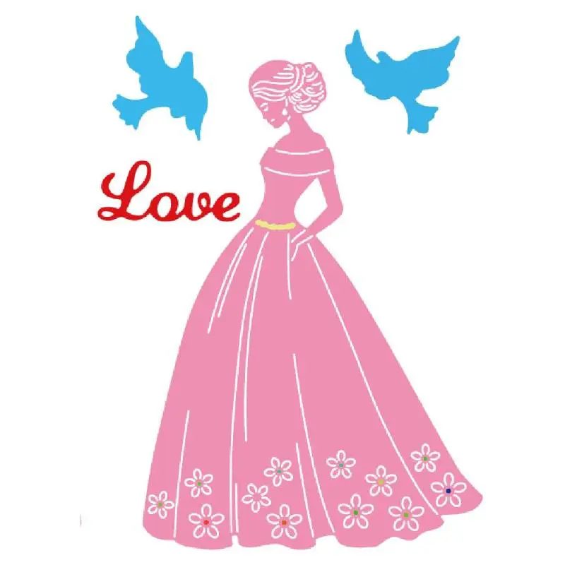 

4pcs DIY Cutting Die Beauty Bird Photo Album Scrapbooking Embossing Stencil