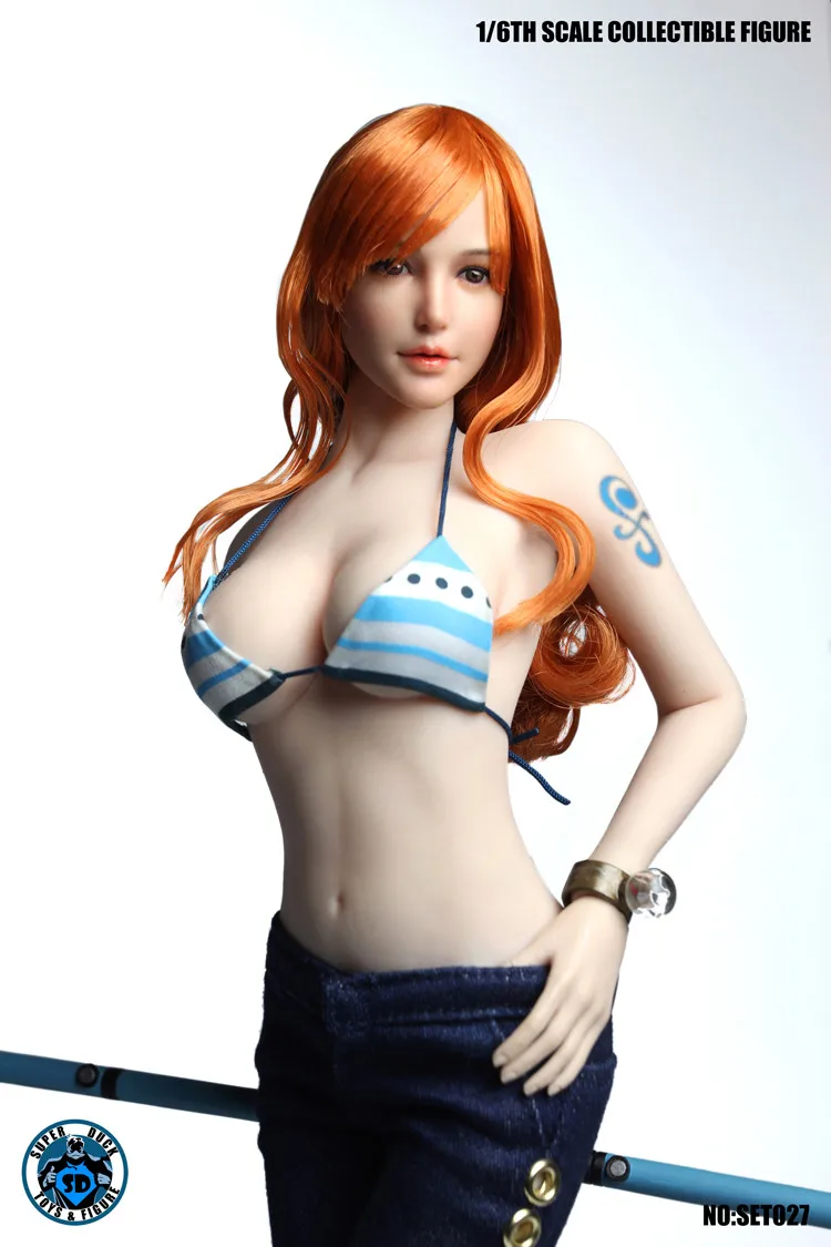 SUPER DUCK 1//6 Female Cloth Set ONE PIECE NAMI Cosplay Model SET027 Costume Toy