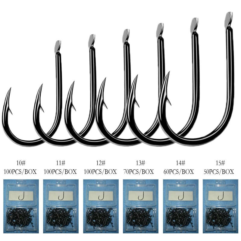 

Boxed Size 10-15 high carbon steel barbed Fishing Hook ,freshwater lake marine Fishing Hook Flat Japanese fishhook