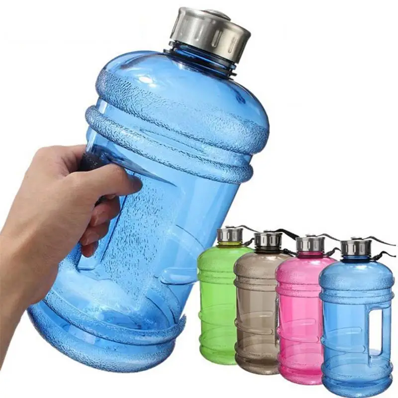 

2.2L Plastic Sports Drinking Water Bottle PETG Gym Large Capacity Dumbbell Cup Portable Bucket