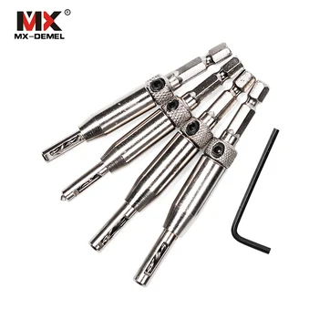 

4Pcs / Set Hinge Hole Opener Carpenter Puncher Six Angle Drill Special Drill Bit Set For Door and Window Tool