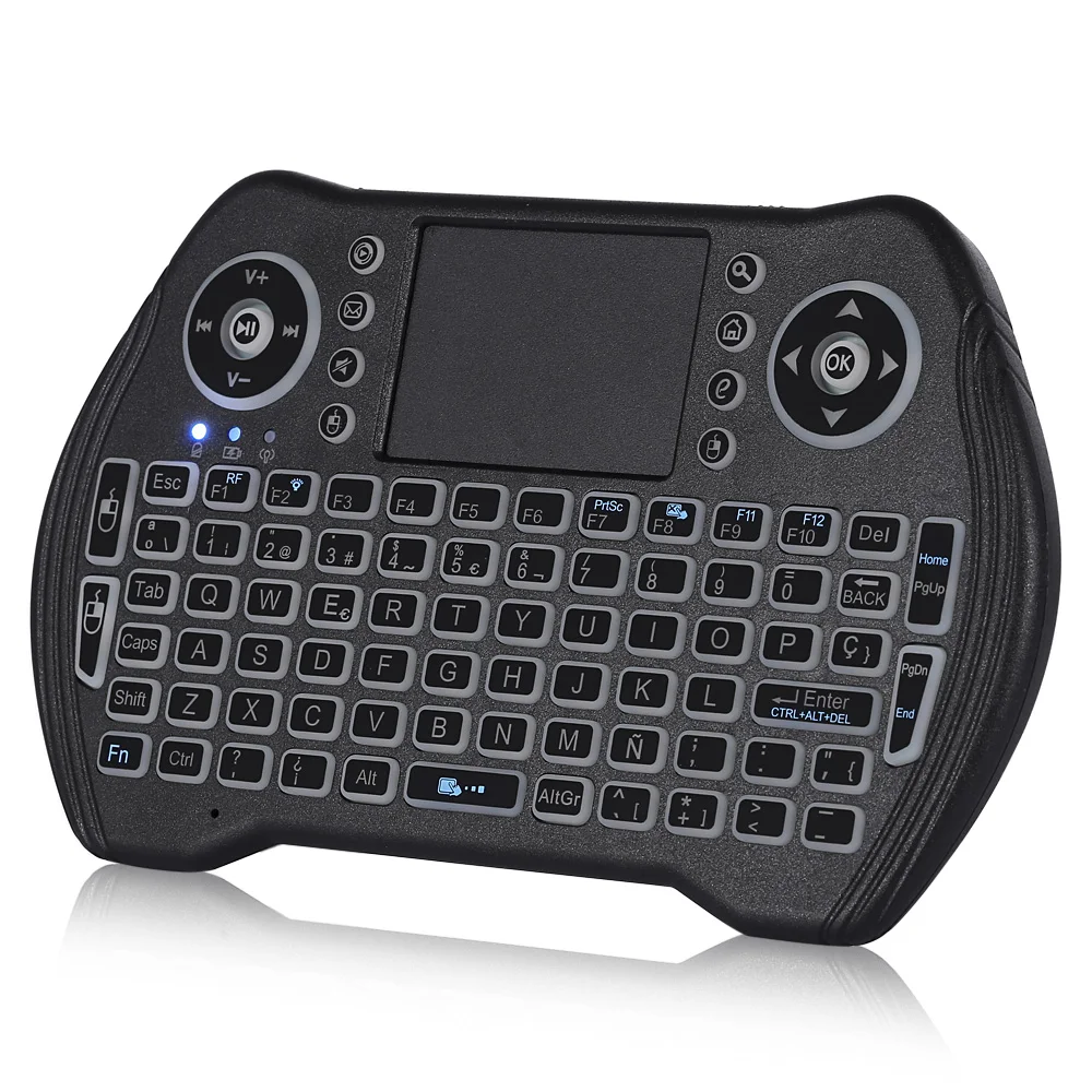 MT1003C Spain Lithium Battery Backlight Air Mouse Mini Spain Language Keyboard