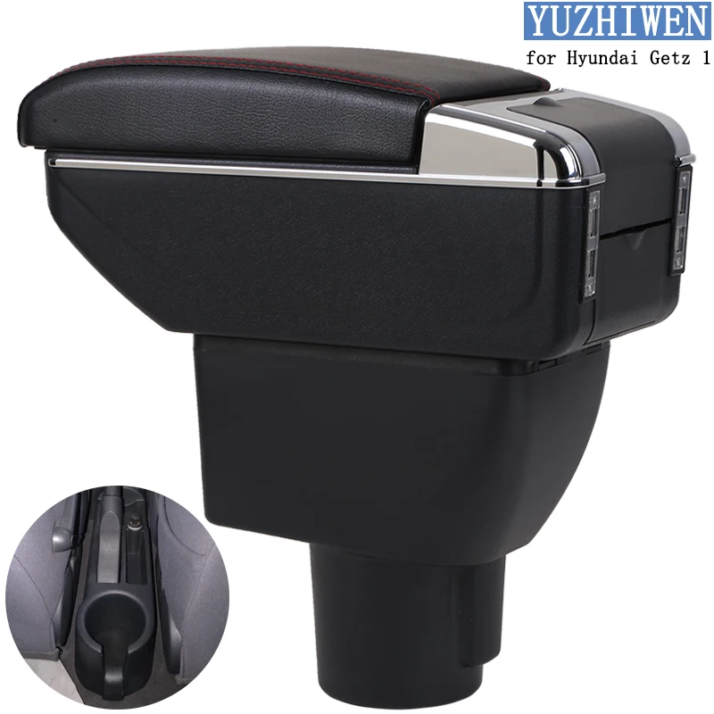 

For Hyundai Getz Armrest Box Hyundai Getz Universal Car Central Armrest Storage Box cup holder ashtray modification accessories