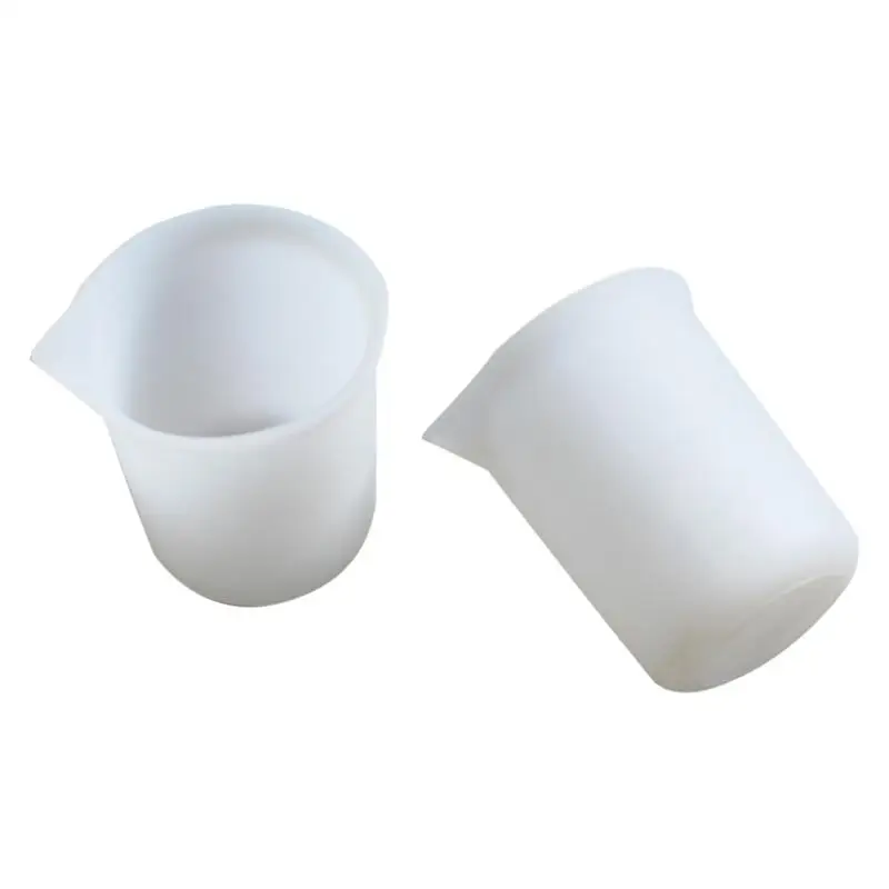 

2pcs 100ml Durable High Quality Silicone Measuring Graduation Liquid Container Beakers for School Experiment Baking