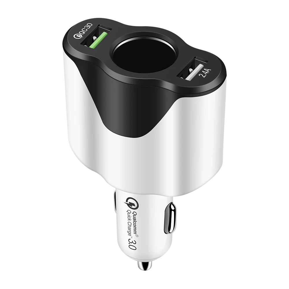 

5V USB Car Charger Adapter Quick Charge 3.0 Cigarette Lighter Socket Splitter for Iphone X 8 for S9 Voltage detection
