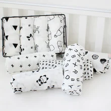 Бамбуковые муслиновые хлопковые детские пеленки 120x120 см, одеяла для новорожденных, дышащие Банные полотенца