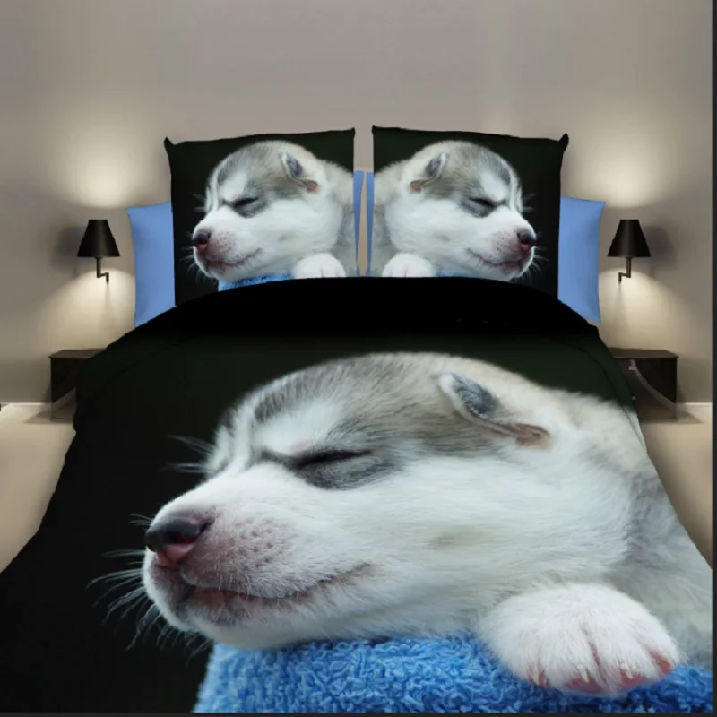 

Luxury 3D Tiger Wolf 4pcs Bedding Set Flower Bedclothes Western Style Home Textiles Bed Linen Quilt Cover Pillowcase Bedspread
