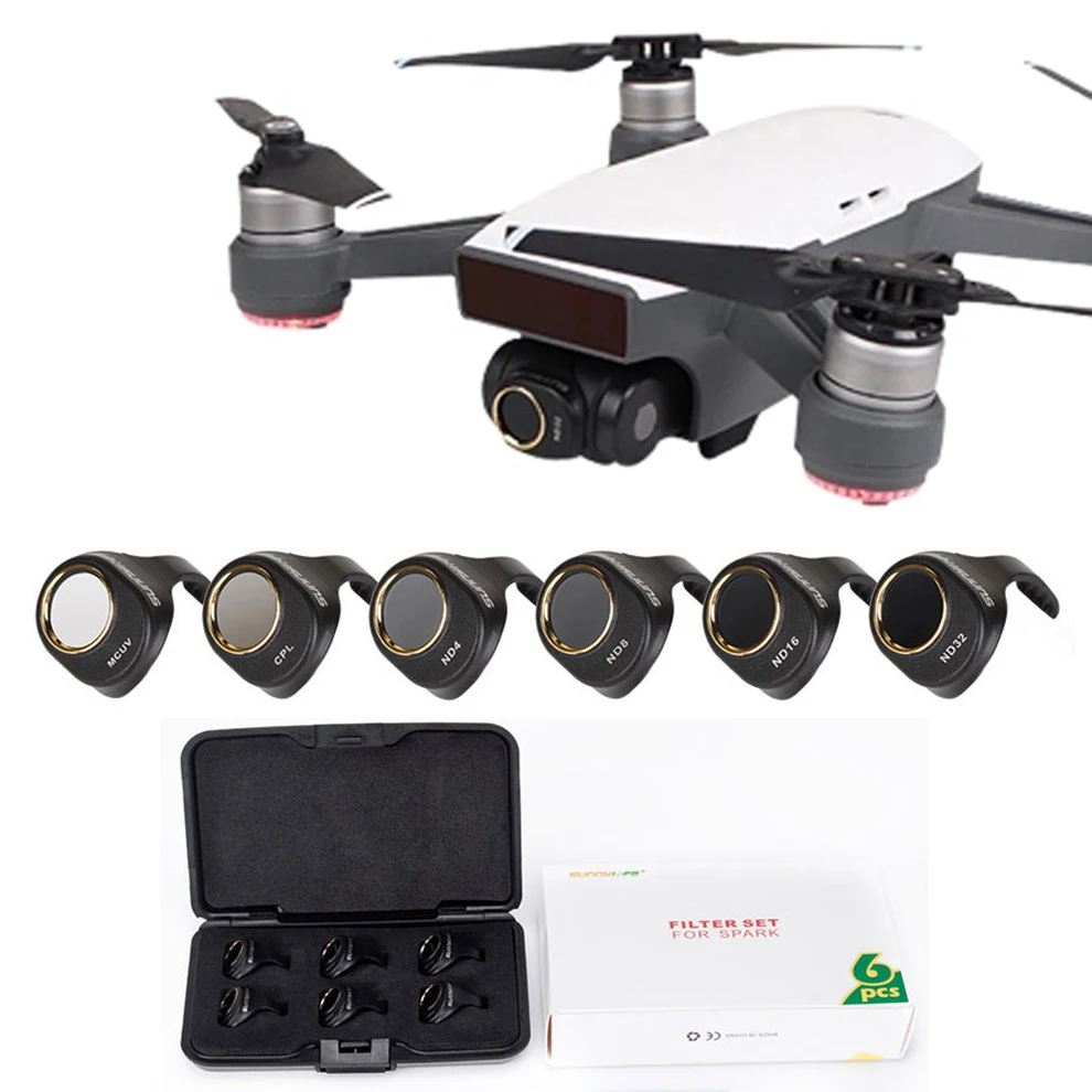FOR DJI Spark Multi-Layer Coating Film MCUVCPLND4 ND8 ND16 ND32 Filter Kit Lens HD Clear Camera Protector | Электроника