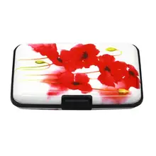 Повседневный Женский чехол с геометрическим принтом RFID Противоугонная визитная карточка алюминиевая кредитная карта, карман, держатель