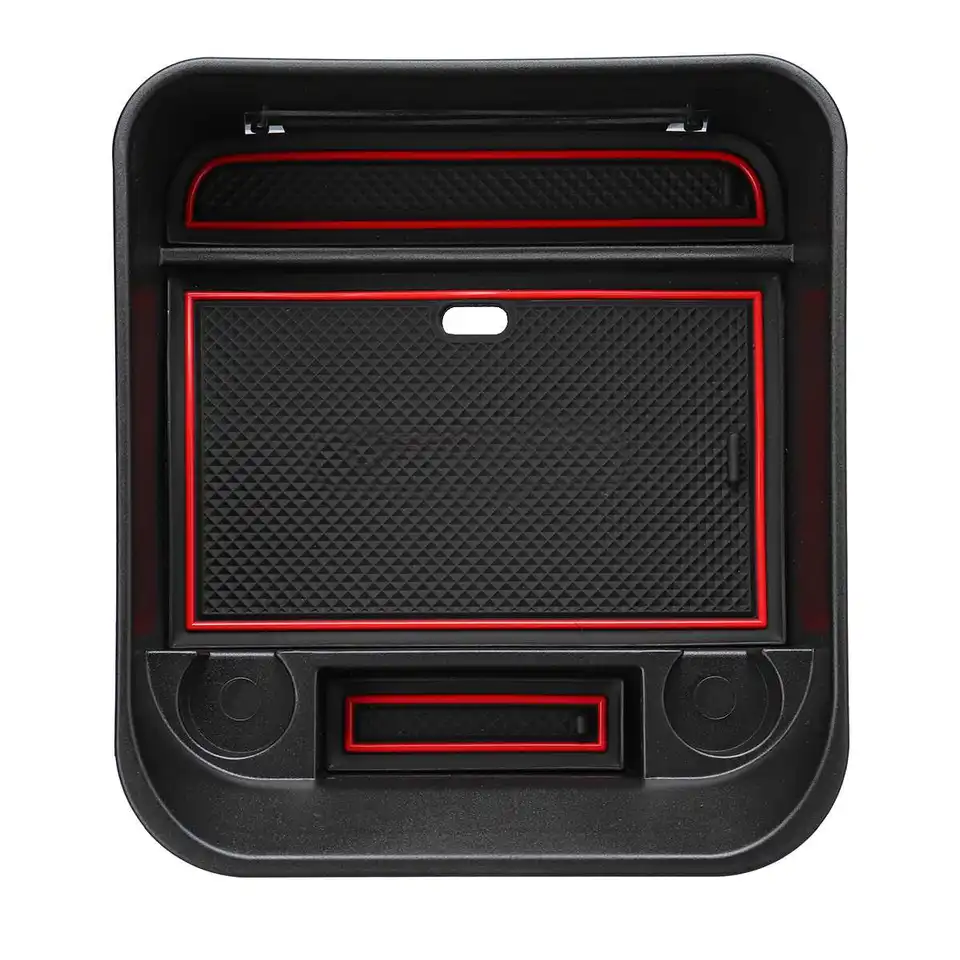 SODIAL Car Organizer Central Car Storage Box Armrest Container Box For Discovery 4 2010-2016 Auto Interior Accessories