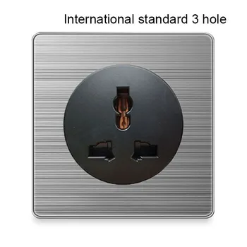 

International standard 3 hole socket France UK Germany US Socket 86 type 1 2 3 4 Gang 1 Way 2 Way light switch household