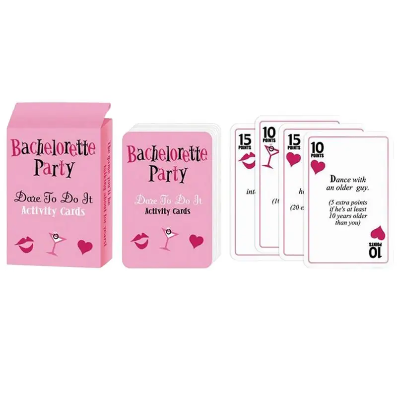 

52PCS/Set Truth Or Dare Activity Card Bride Groom Party Girl Out Night Games Hen Party Supplies Bachelorette Party Game Card