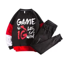 Брендовый спортивный костюм для мужчин с принтом, толстовка с капюшоном для мужчин, свитер с длинными рукавами, костюм, весенний свитер с круглым вырезом, костюм