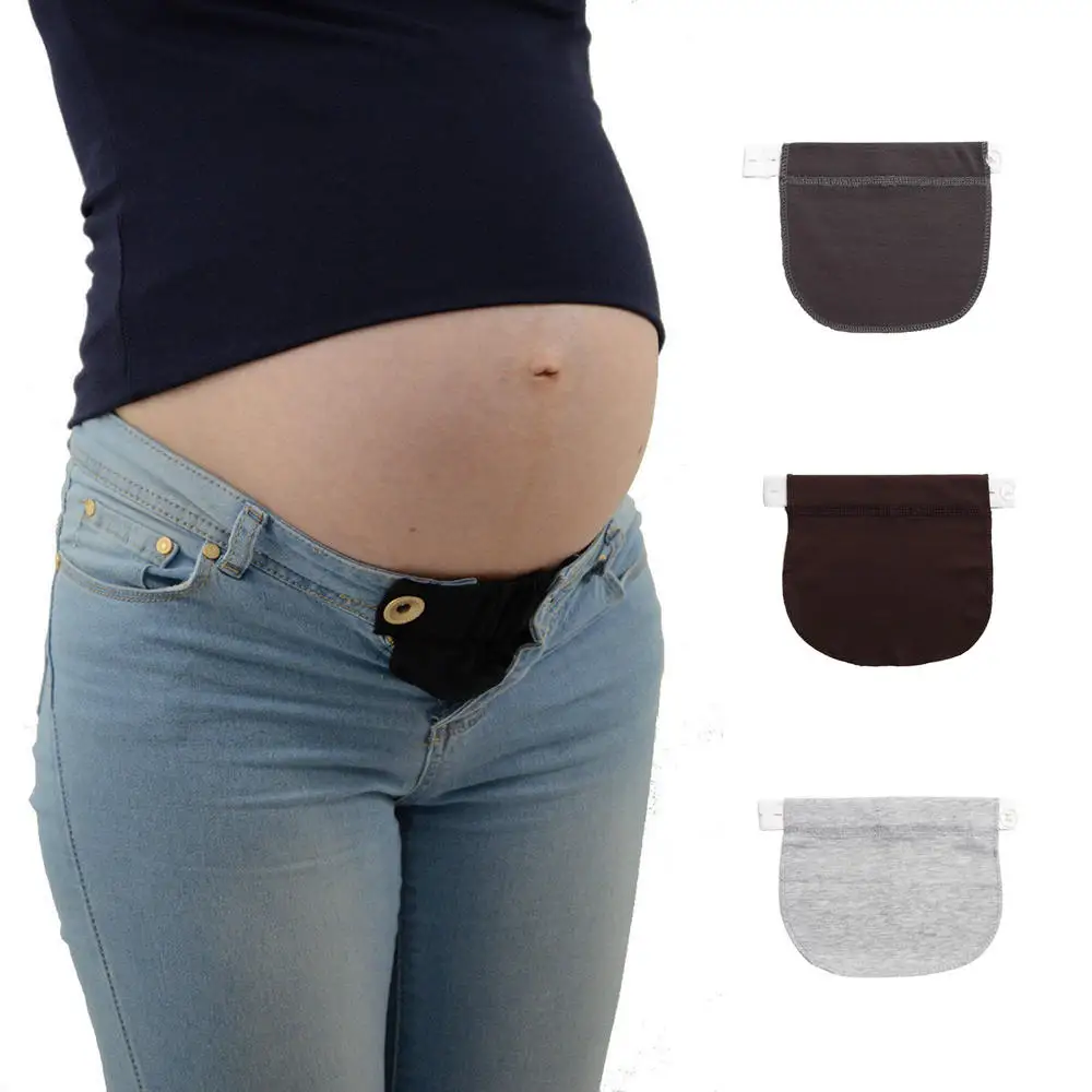 

1 Piece Skirt Trousers Jeans Waist Expander Waistband Pregnant Woman Plant Belt Elastic Bands Extender Buckle