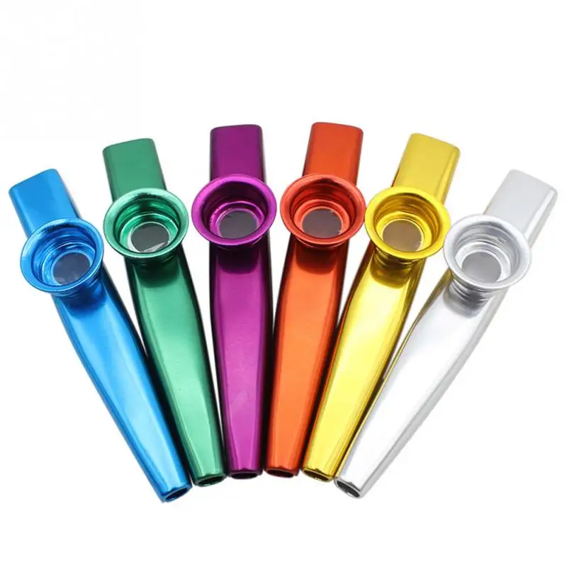 

6 Colors/set Simple Design Lightweight Kazoo Aluminum Alloy Metal For Guitar Instrument Music Lovers Instrument 12*2.5cm