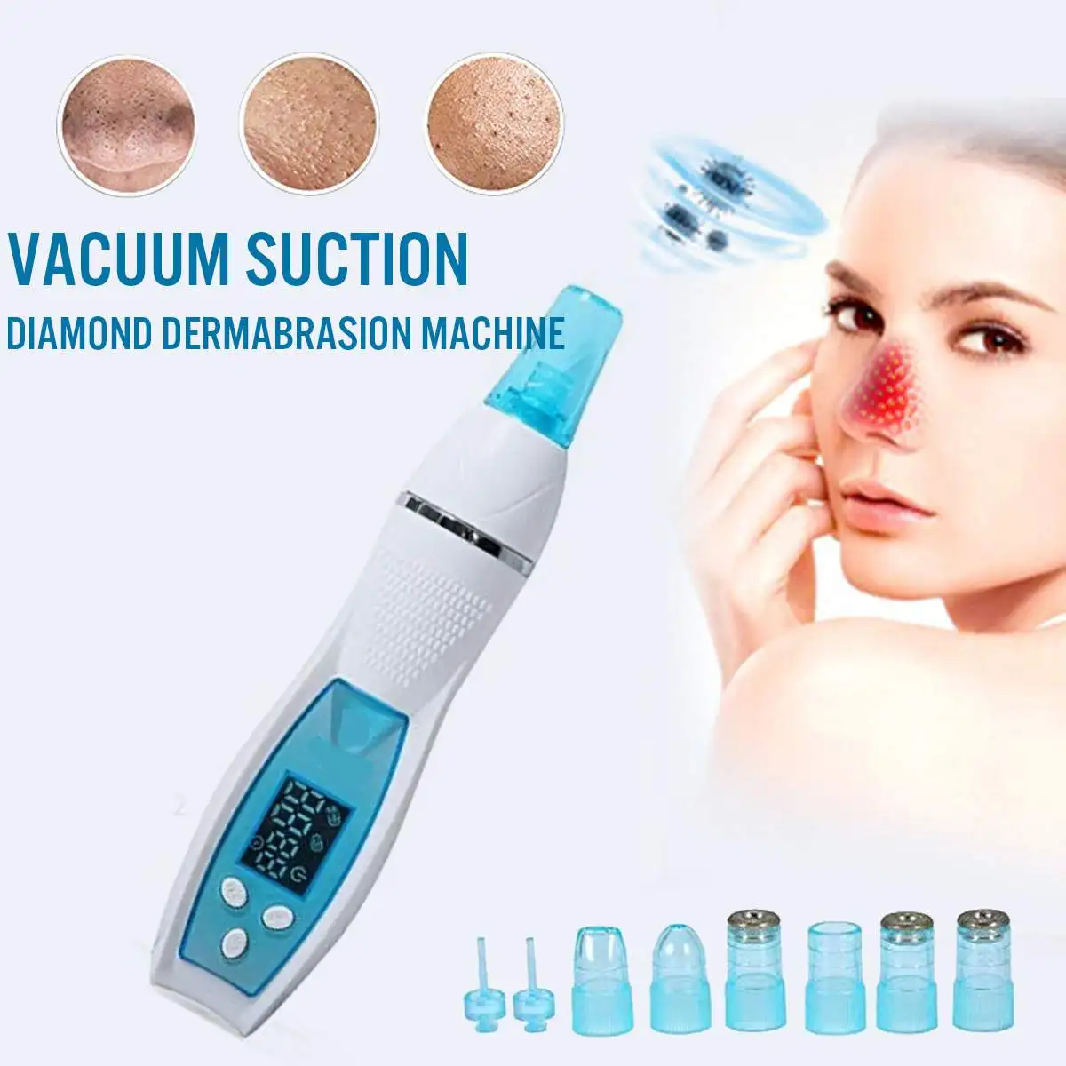 

Microdermabrasion Machine Blackhead Acne Removal Skin Pores Peel Electric Diamond Dermabrasion Vacuum Peeling Facial Skin Care