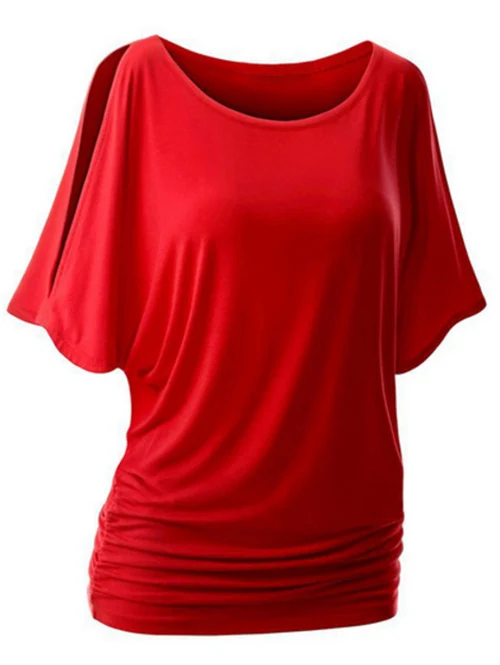 

ROSE GAL Plus Size T Shirt Women Summer Femme Slim Casual Funny T-Shirt Loose Slit Bat Short Sleeve O-Neck Tee Shirt Tshirt