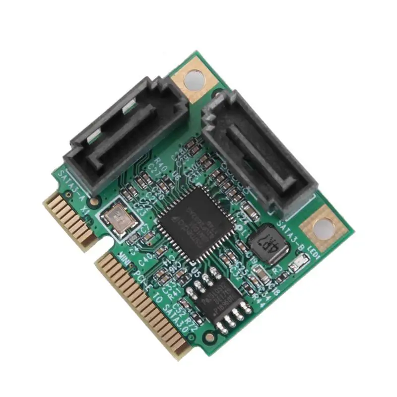 ALLOYSEED 2 порта Mini PCI-E для SATA 3,0 карта расширения высокоскоростной ПК жесткий диск Аксессуары для Win8/7/Vista/2003/XP для MAC