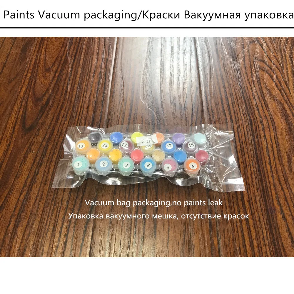 DIY PBN дождливый день Arcylic живопись по номерам на холсте в рамке настенные картины искусство для гостиной украшение дома