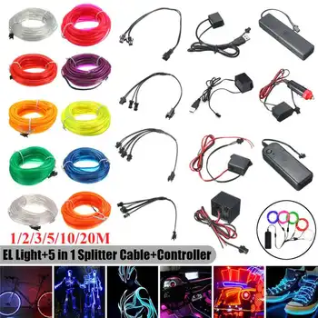 

Smuxi 1M Led Strip Waterproof LED 12V Flexible Car Decoration Neon LED EL Wire Cable Lamp Glow String Light Tube Lights