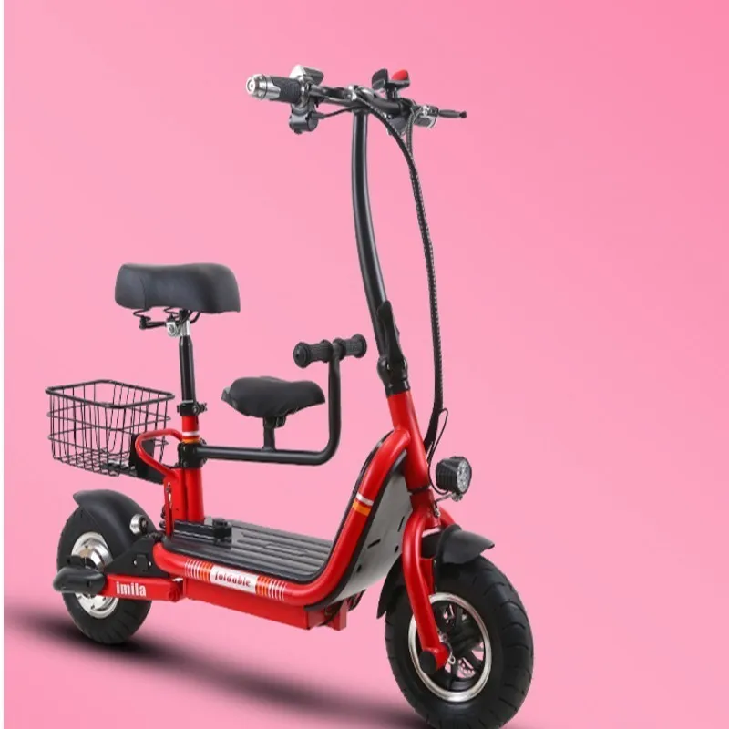Mini Folding Electric Bicycle 2 Wheels Electric Bicycle 22 Inch 48V Foldable Smart Electric Scooter For Women Adults