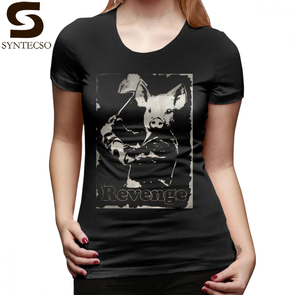 

Vegetarian T-Shirt Revenge Vegetarian - Vegan T Shirt Navy O Neck Women tshirt Pattern Summer Cotton Large Ladies Tee Shirt