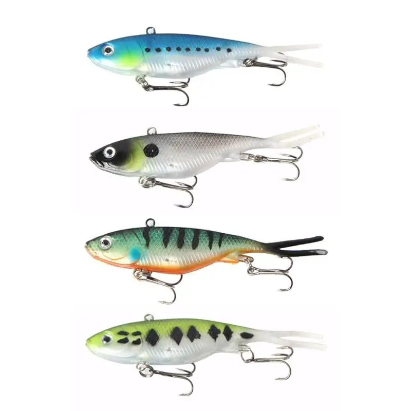 

Winter T Tail Ice Fishing Lures Swimbait Jigging Artificial Soft Lead Baits Single Hook and Rings Jigging Lures Saltwater