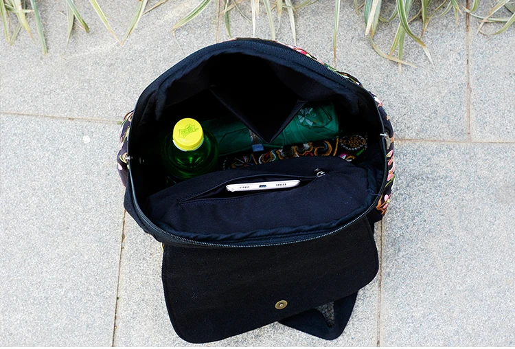 Модные женские дорожные сумки Wallike с цветочной вышивкой женский рюкзак в