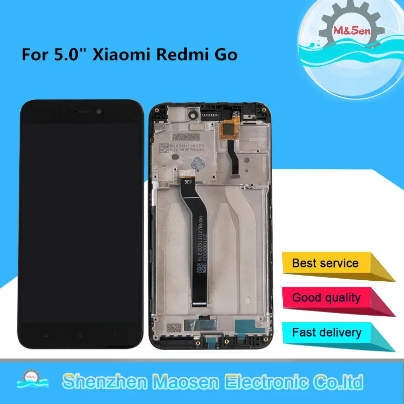 M& Sen для 5," Xiaomi Redmi Go ЖК-экран с рамкой+ сенсорная панель дигитайзер для 1280*720 Redmi GO дисплей