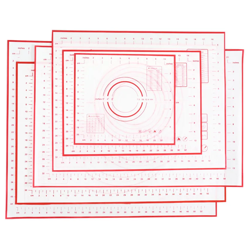 Антипригарный силиконовый коврик для выпечки многоразовый коврик для выпечки шкала прокатки теста коврик для замеса приготовления выпечки Кондитерские инструменты для кухни 1 шт